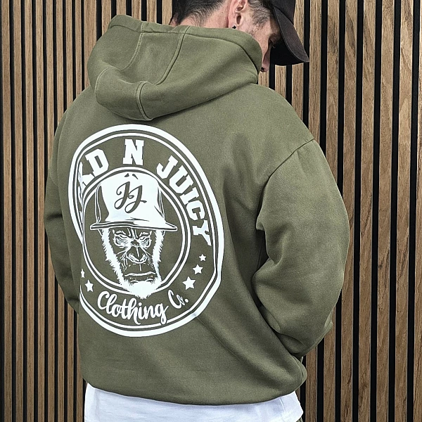 Jynx Badge Vintage Khaki Heavy Hoodie